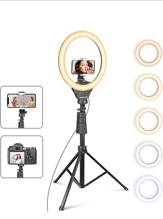 12'' Selfie Ring Light with 62’’ Tripod Stand for