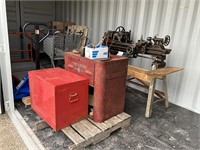 Lathe, Toolboxes And Accessories