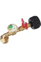 New - 1PC - Propane Refill Adapter with Gauge and