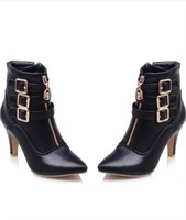 Size 9 MEOTINA Women Ankle Boots High Heels
