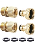 New HQMPC Garden Hose Quick Connect Solid Brass
