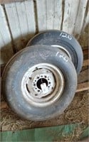 2 USED- 11L - 15 WHEELS- BOTH HOLDS AIR
