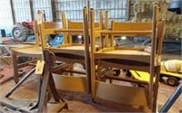 5 WOODEN MATCHED CHAIRS