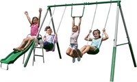 My First Metal Outdoor Kids Swing Set with Slide
