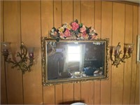 Antique Mirror & Wall Sconces