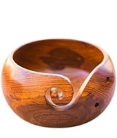 (New) Handmade Wooden Yarn Bowl - Rosewood
