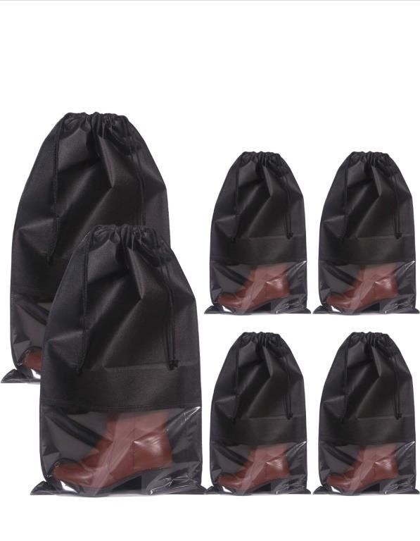 New Set of 6 Tall Boot Bags for Travel Non-Woven