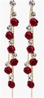(Sealed/New)Rose Flower Drop Earrings 
Rose