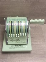 Vintage Paymaster Ribbon Writer Addition Machine