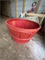 Red Wooden Basket