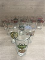 (11) Collection Of Beer Glasses w/ Advertising
