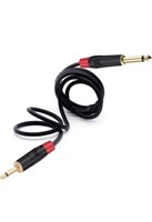 (New) 6.35mm to 3.5mm Audio Mono Extension Cable