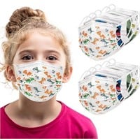 (open box)50PC Kids Disposable Face_Masks with
