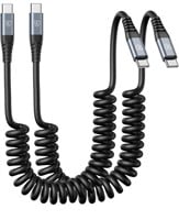 USB C to USB C Cable 3ft 2Pack Coiled USB C