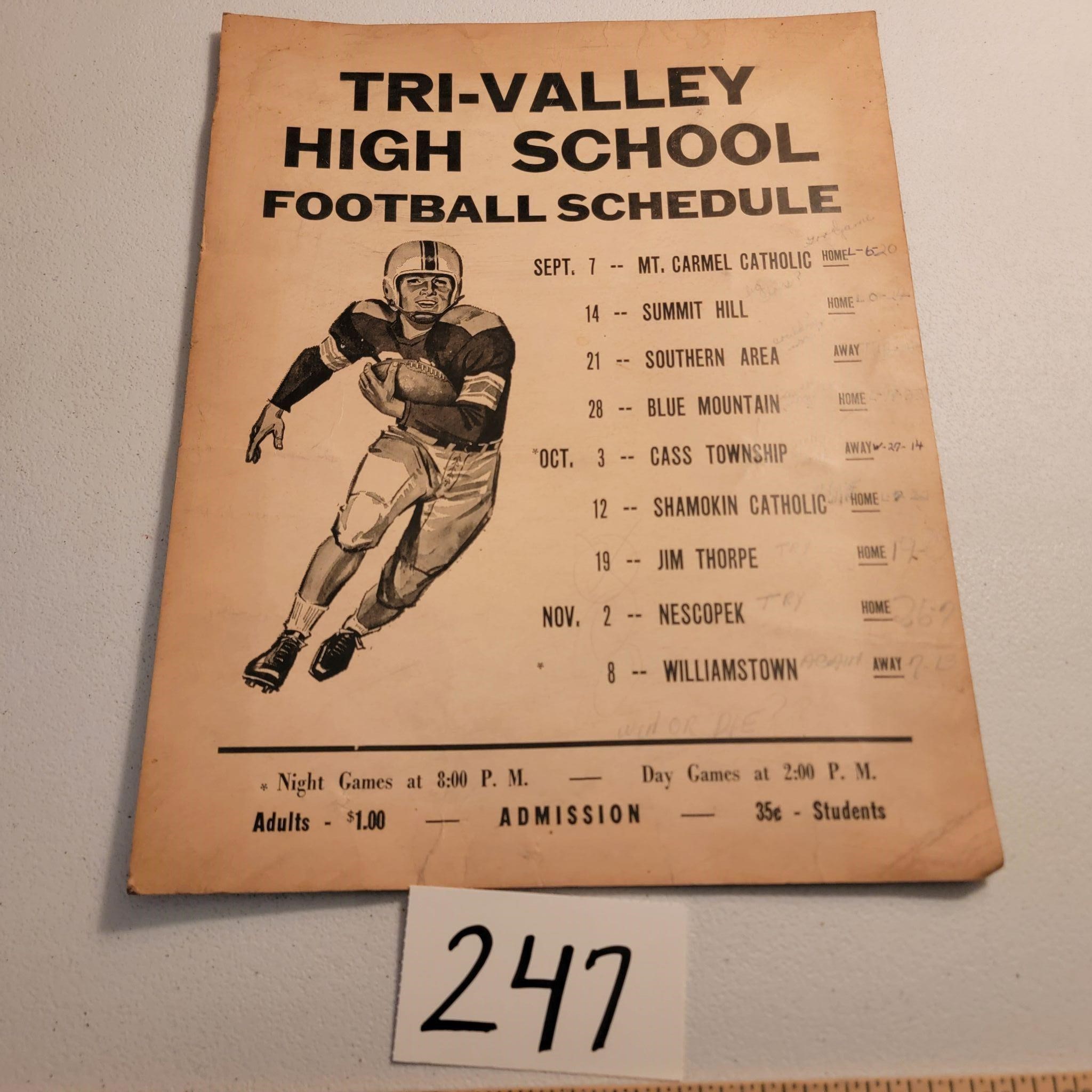 Tri-Valley High School Football Poster
