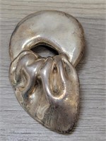Sterling Abstract Signed Brooch/Pendant