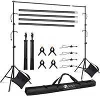 HPUSN Backdrop Stand Kit 10ft with Clamp & Bag