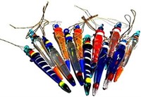 Glass Icicle Ornaments, Multicolored, 12 Count, by