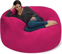 Giant 5' Chill Sack Bean Bag  Pink Microsuede
