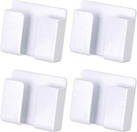 4PC Wall Mount Cell Phone Charging Holder, White A