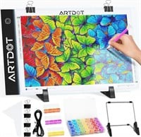 Artdot A4 LED Light Pad for 5D Diamond Painting Ki