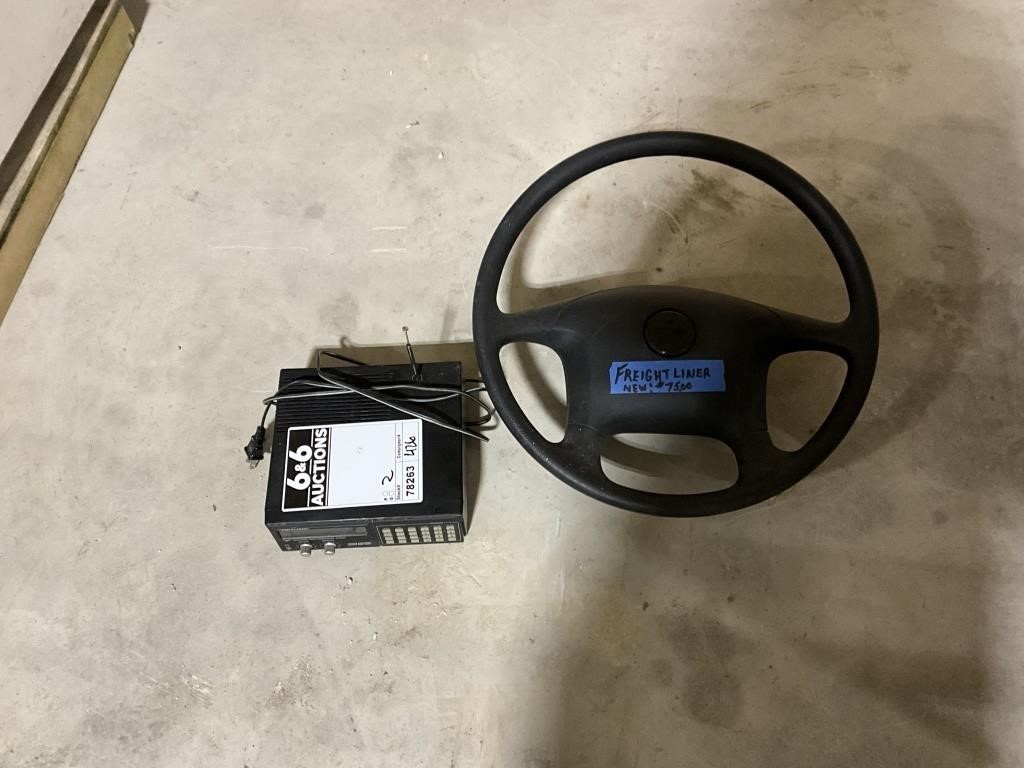 Steering Wheel And Scanner Radio