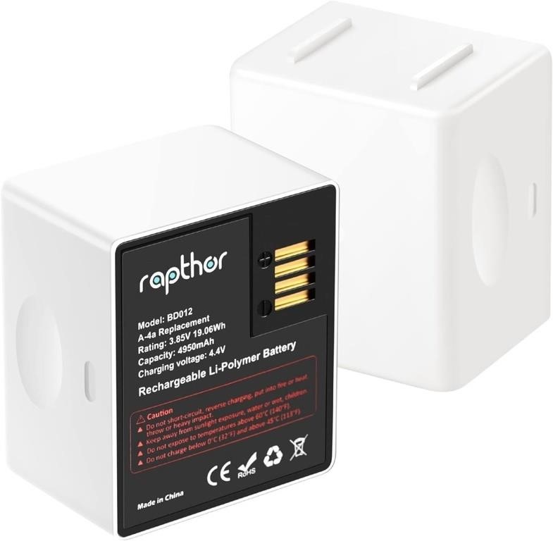 rapthor Upgraded 4950mAh Replacement Batteries, Co
