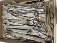 Assortment of combination wrenches.