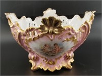 Vintage French Limoge porcelain fruit bowl, 6 3/4"