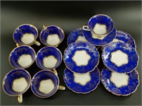 14 Piece set of Bavarian Schumann porcelain tea cu
