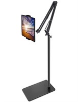 Tablet Floor Stand with Double Weight Base, Overhe