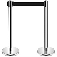 Stainless Steel Stanchion Posts (2 Pcs  Silver)