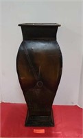Large Tin Vase - measures 10"x10"x25"