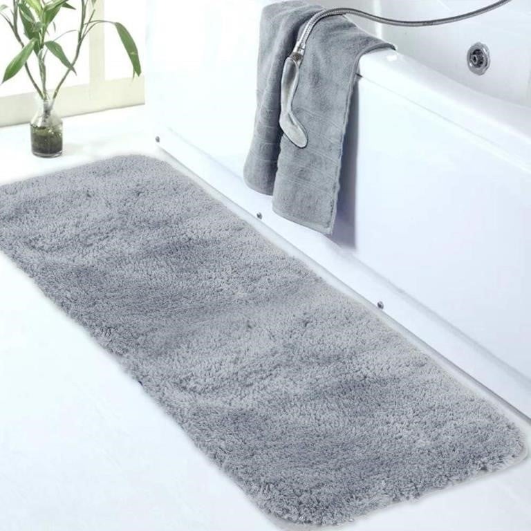 Walensee Large Bathroom Rug (24 x 72, Grey) Extra