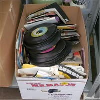 Box of 45 Records