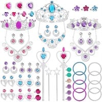 NINAOR 56 Pack Princess Jewelry for Girls Princess