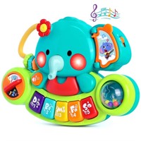Baby Piano Toy 6 to 12 Months Elephant Light Up Mu