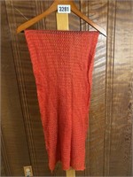 Red Fine Knit Scarf