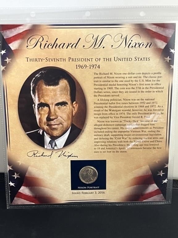 Richard Nixon Dollar & Stamp Collection