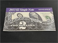 2013 $2 Single Note - Minneapolis