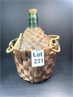 Vintage Wicker Wrapped Wine Bottle