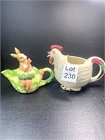 Ceramic Pitchers (Rabbit & Rooster)