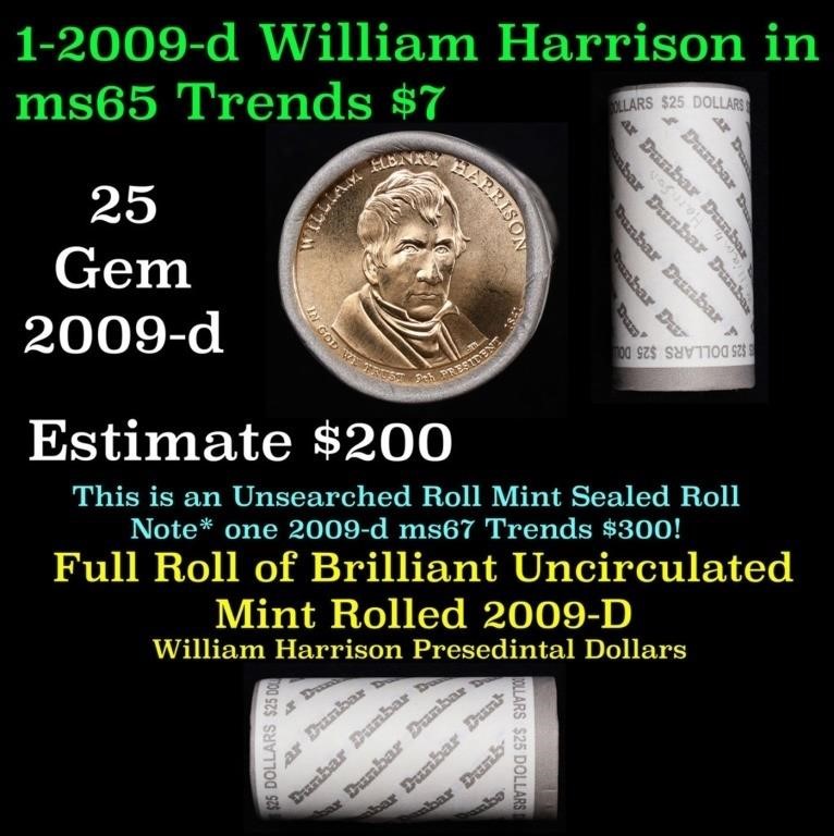 Full Roll of 2009-d William H. Harrison Presidenti