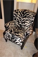 Zebra print side chair