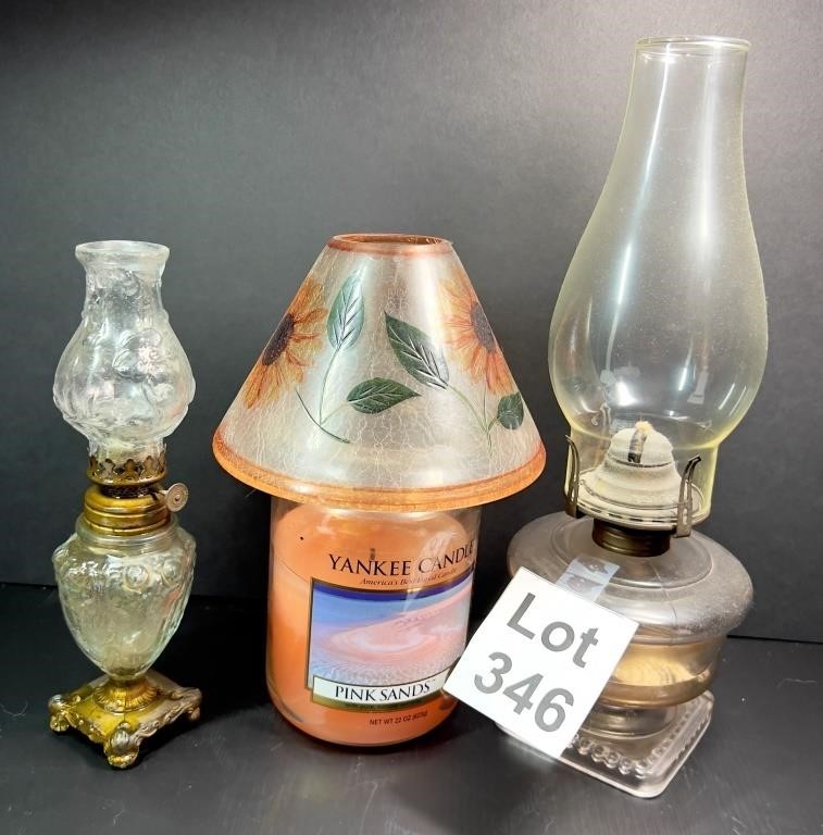 Antique Oil Lamps and Yankee Candle