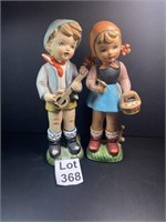 Vintage Ceramic Boy and Girl (large and