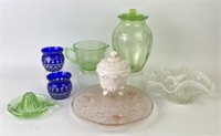 Selection of Colored Glass - Vaseline & More