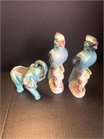 Bird and Elephant Figurines