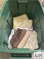 Tote Of Pillow Covers and Sheets