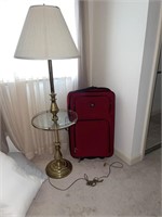 Table/ Lamp and Suit Case